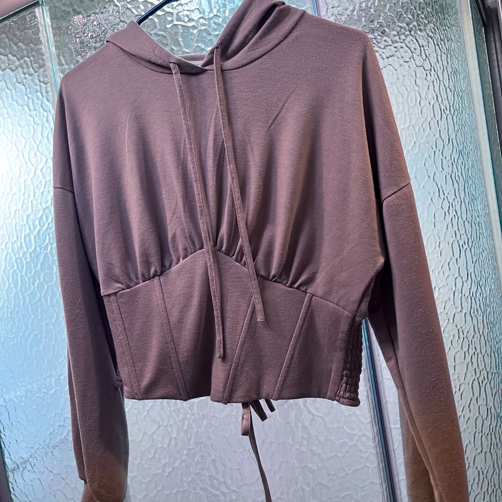 Merkari size Large crop top hoodie like new without tags